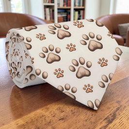 Katzenpfoten-Retro-Neutralfarbene Maßanfertigung K Krawatte