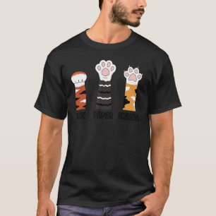 Katzenpfoten Schere Stein Papier Liebt Jungen zu s T-Shirt
