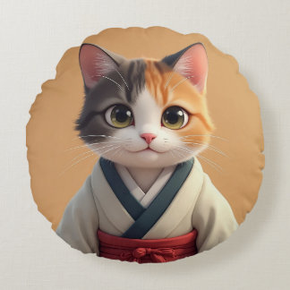 Katzenpolster in Hanbok Rundes Kissen