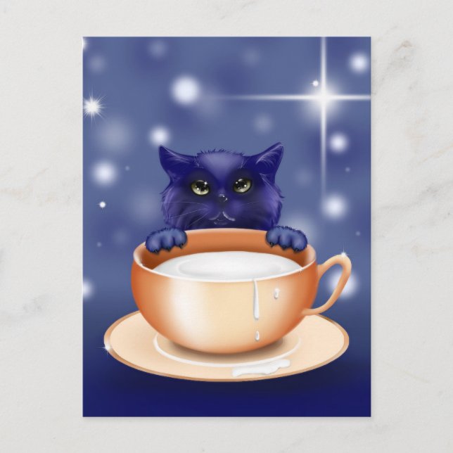 Katzenpostkarte Postkarte (Vorderseite)