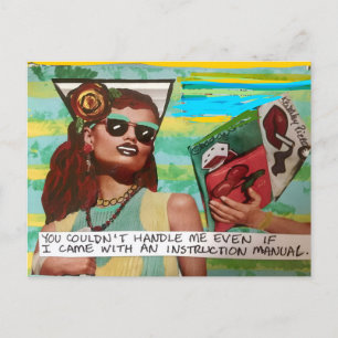 Katzenpostkarte von Bad Girl Art Postkarte