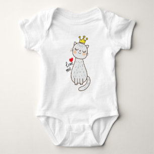 Katzenprinzessin Baby-Bodysuit Baby Strampler
