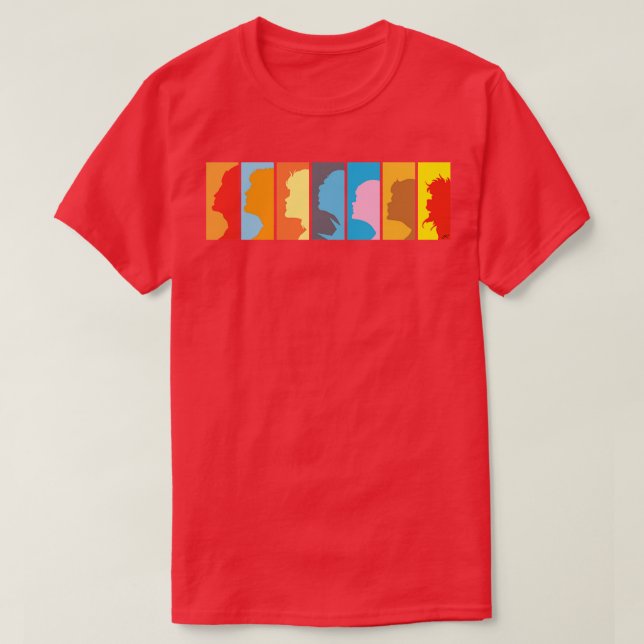 Katzenprofil Horizontal T-Shirt (Design vorne)