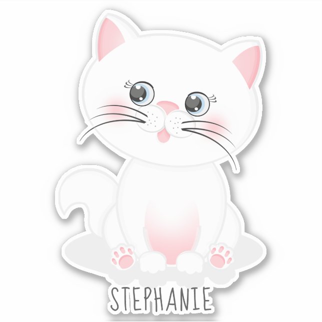 Katzenregen Geburtstag Aufkleber (Vorderseite)