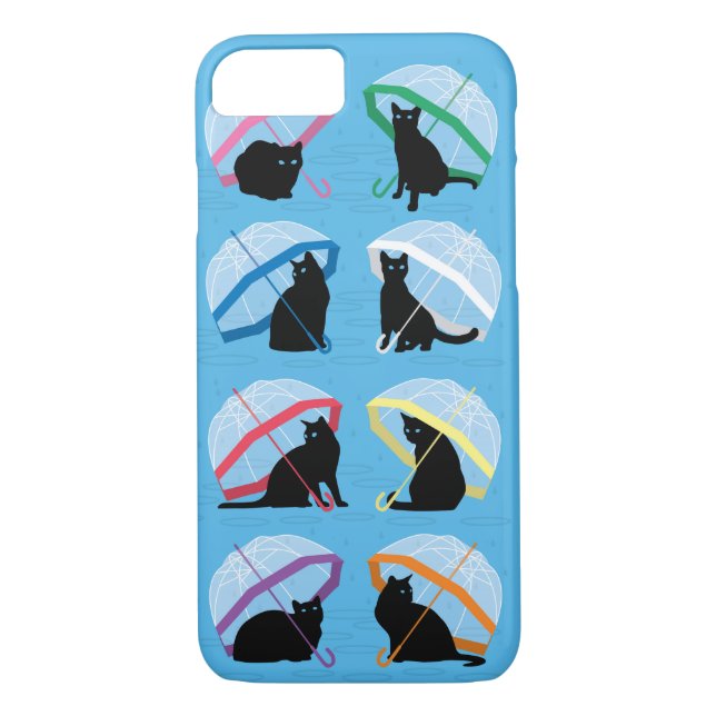 Katzenregnen 'n-Katzen iPhone 7 Fall Case-Mate iPhone Hülle (Rückseite)