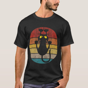 Katzenretro Vintage Farben mit Katzenfarbe T-Shirt
