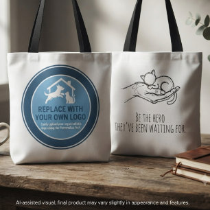 Katzenrettungsheld Minimalistisches Skizzen-Gesche Tasche