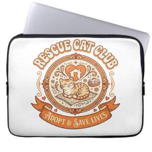 Katzenrettungsklub Katzenrettung Adoption Vintage Laptopschutzhülle