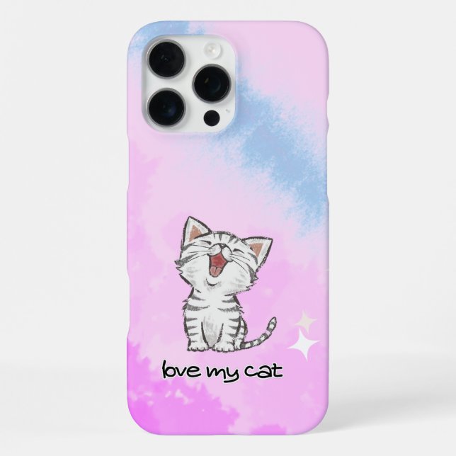 Katzenrosa iPhone / iPad-Hülle 16 Pro Max Hülle (Rückseite)