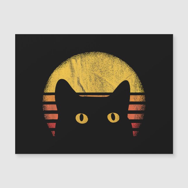 Katzenrücklauf Vintag Magnetkarte (Vorderseite)