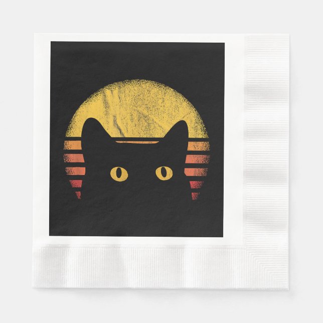 Katzenrücklauf Vintag Serviette (Vorderseite)