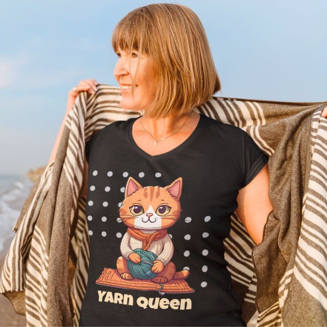 Katzenruhestandsgeschenke für Crocheter-Mama Oma T-Shirt (Cat Retirement Gifts for Crocheter Mom Grandma)