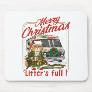 Katzens Streu ist voll Frohe Weihnachten Lustige K Mousepad