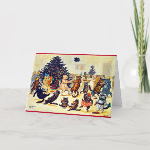 Katzens Weihnachtsfeier, Louis Wain Feiertagskarte