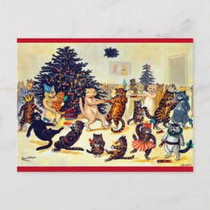 Katzens Weihnachtsfeier, Louis Wain Feiertagspostkarte