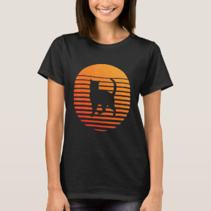 Katzenschatten-Silhouette vor einer Sonne T-Shirt