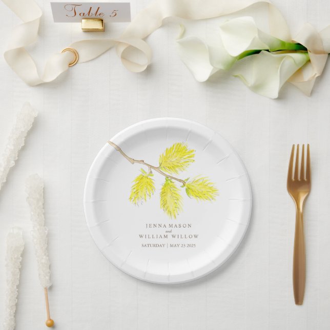 Katzenschild für Hochzeitsgelb Pappteller (Hochzeit)