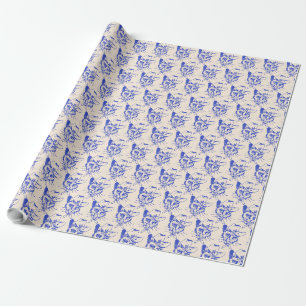 Katzenschnittmuster Geschenkpapier
