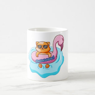 Katzenschwimmbad Sommervillen   Katzenliebhaber Kaffeetasse