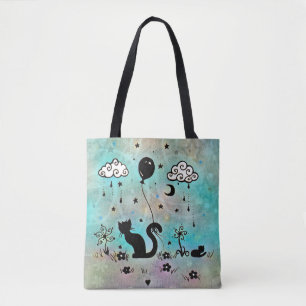 Katzensilhouette Fantasy Art Molly Harrison Tasche