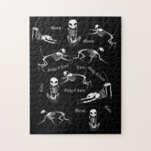 Katzenskelettpuzzlespiel