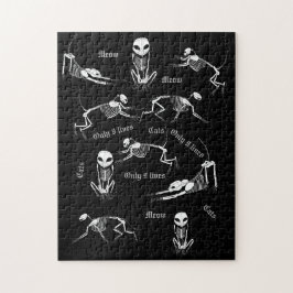 Katzenskelettpuzzlespiel