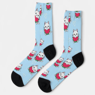 Katzensocken für Cartoon Niedliche und gemütlich Socken