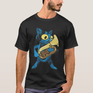 Katzenspiel Euphonium-Messinginstrument T-Shirt
