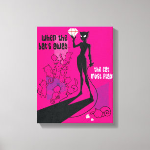 Katzenspiel Leinwanddruck