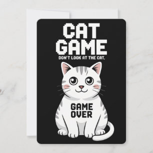 Katzenspiel Schauen Sie sich die Katze nicht über  Einladung