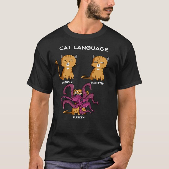 Katzensprache - Wichtiger T - Shirt (Vorderseite)