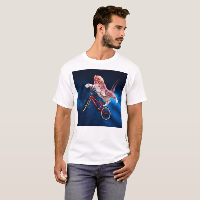 Katzensprung auf dem Fahrrad T-Shirt (Vorne ganz)