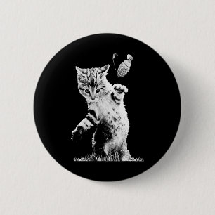 Katzensprung Grenade Funny Kitty Cat Grenade Szene Button