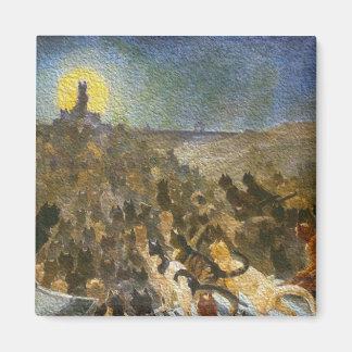 Katzenstadt von Künstler Théophile Steinlen Magnet