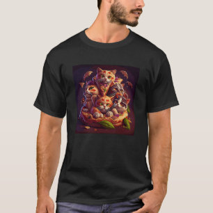 Katzenstapel Pizza  1 T-Shirt