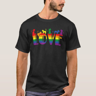 Katzenstapel Regenbogen Schwul Stolz  Lgbt Tier Ha T-Shirt