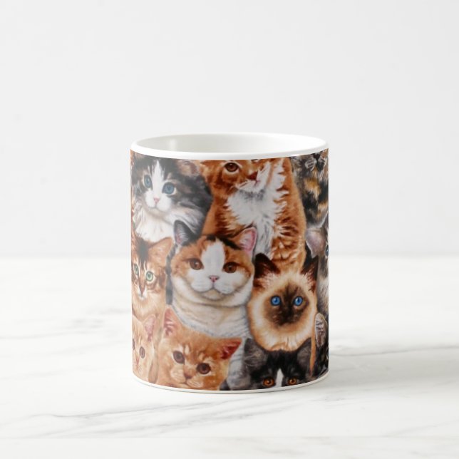 Katzenstoff-Tasse Kaffeetasse (Mittel)