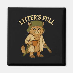 Katzenstreu voll Lustige Katzenliebhaber Weihnacht Magnet