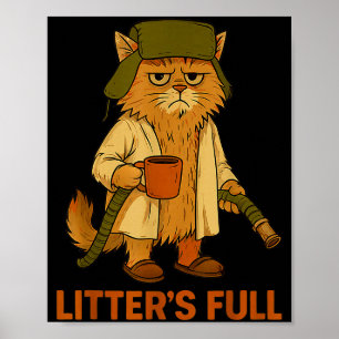 Katzenstreu voll Lustige Katzenliebhaber Weihnacht Poster