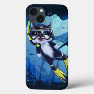 Katzentaucher und Haifisch, der lächelt Case-Mate iPhone Hülle