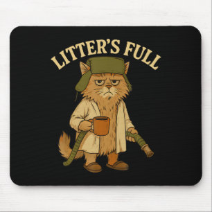 Katzentoilette voll Lustige Katzenliebhaber Weihna Mousepad