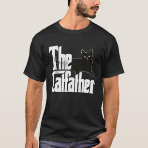 Katzenvater Der Katzenvater Fauler schwarzer Katze T-Shirt