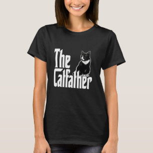Katzenvater Der Katzenvater Schwarz-Weiß-Katze Vat T-Shirt