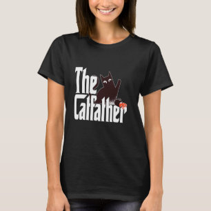 Katzenvater Der Katzenvater Schwarzer Kaffee Katze T-Shirt
