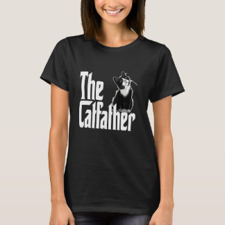 Katzenvater Der Katzenvater Süße Schwarz-Weiß-Katz T-Shirt