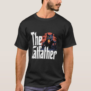 Katzenvater Der Katzenvater Verrückte schwarze Kat T-Shirt