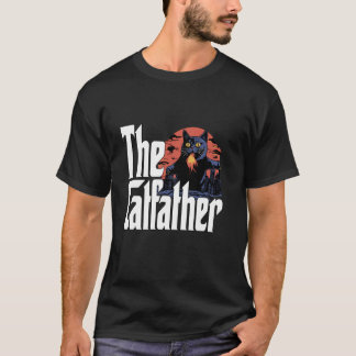 Katzenvater Der Katzenvater Verrückte schwarze Kat T-Shirt