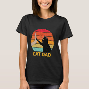 Katzenvater Lustiger Katzenliebhaber Schwarze Katz T-Shirt