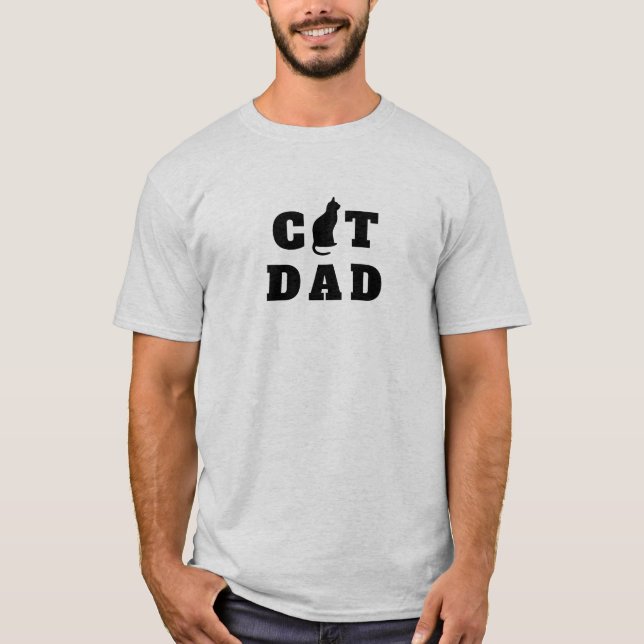 KatzenVater Niedliche Silhouette T-Shirt (Vorderseite)