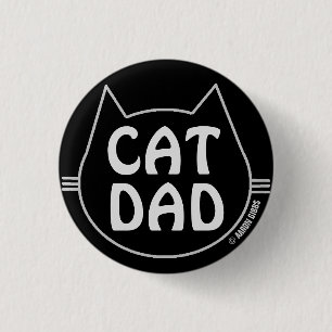 KATZENVATER Schwarz und Weiß Button
